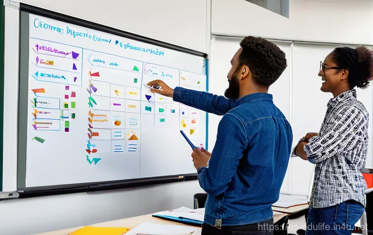 평생교육사와 직무 역량 강화를 위한 강의 - **Prompt 1: Dynamic Project-Based Learning Classroom**
A vibrant and modern classroom filled wit...