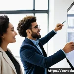 Home 16 평생교육사와 직업훈련 프로그램 기획 - **Prompt:** "A diverse group of young professionals, aged 20s-30s, collaborating in a bright, modern...