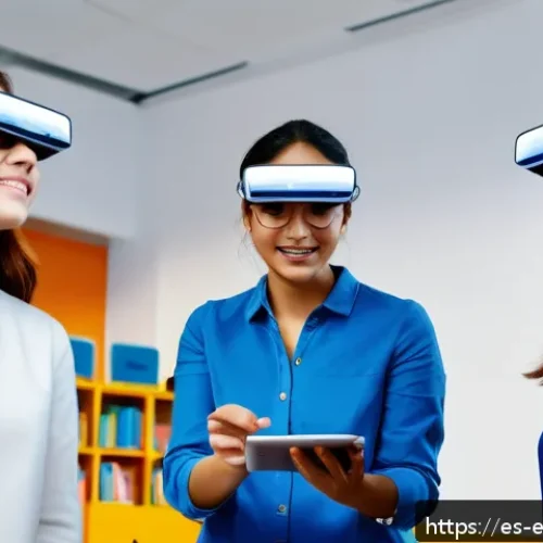 평생교육사와 학습 동기 부여 전략 - A diverse group of professional educators engaged in an interactive augmented reality (AR) classroom...